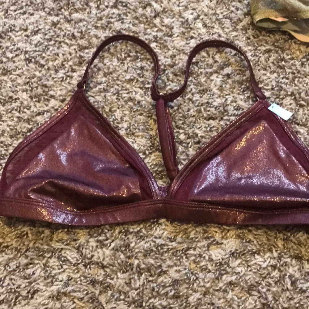VS Pink Bra Maroon Shimmer
